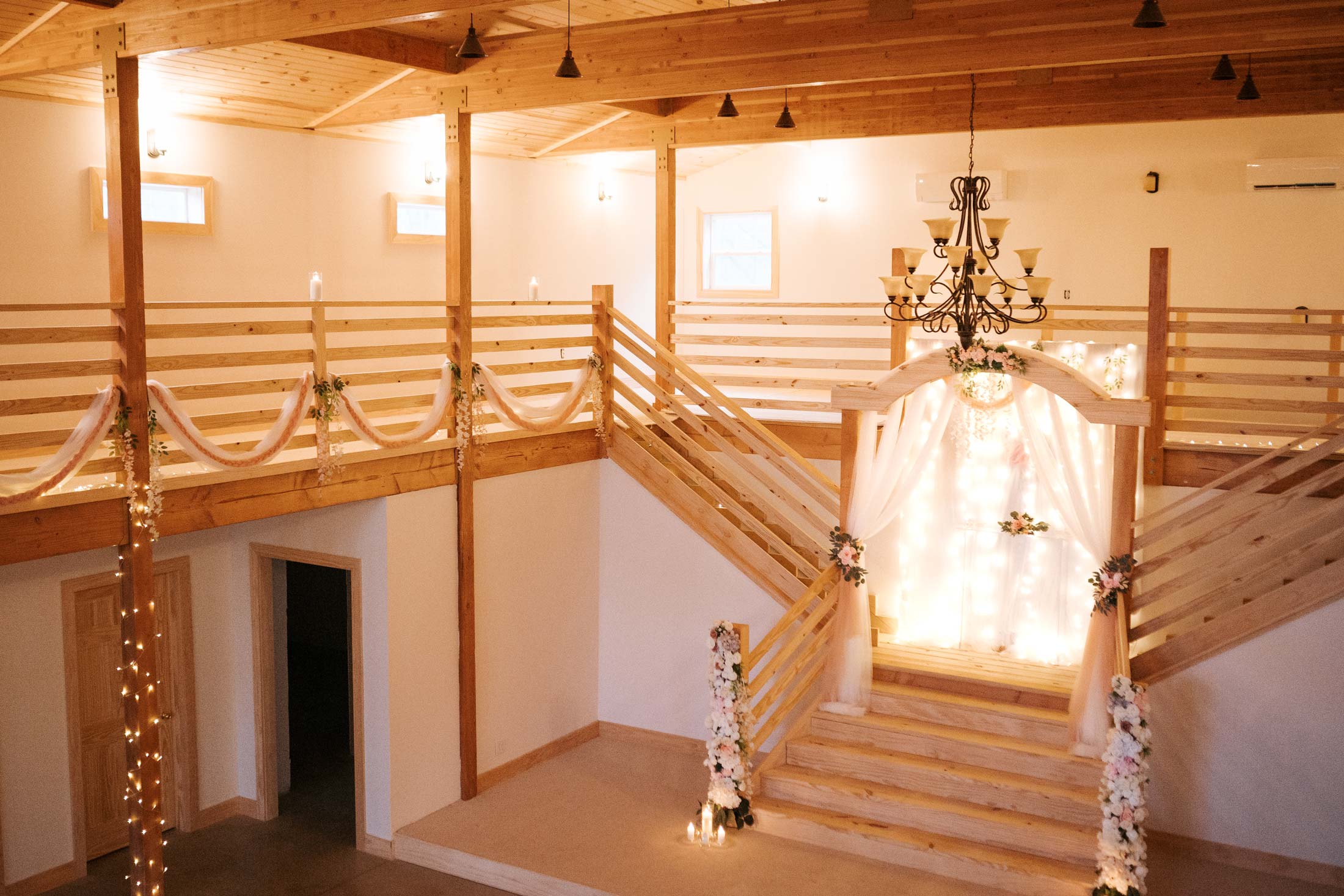 upper level of wedding venue